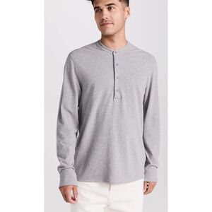 Vince Men's Pique Collar Stand Henley -XS